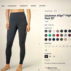 COPY - Lululemon size 14 grey leggings